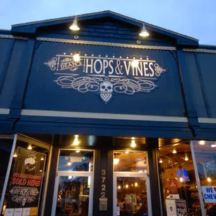 the front of the store