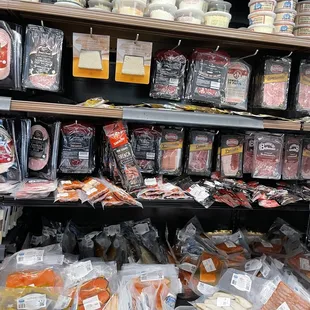 a variety of packaged foods