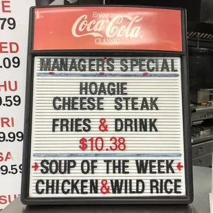 Their manager's special