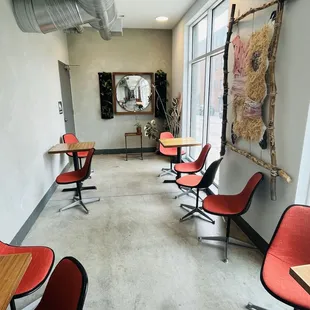  row of chairs and tables