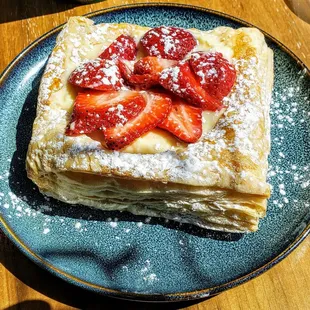 Pastry with Strawberries and Cream Filling at Dear Globe Coffee