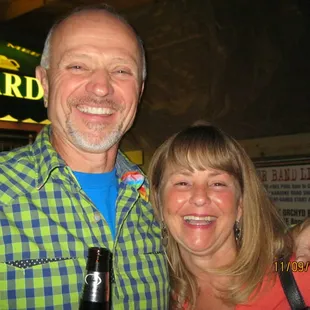 Monica and brother Keith @ Dear Johns Pub. Good time, Great People, Great Band, Great Pizza Thank you Tim and Janet....