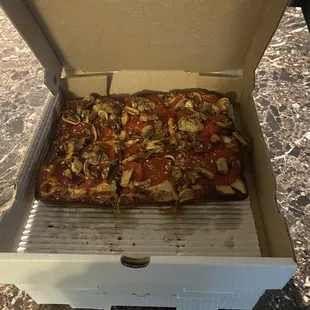 a pizza in a box
