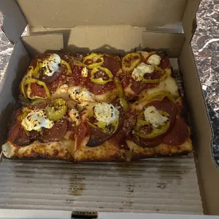 a pizza in a box