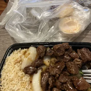 Steak teriyaki
