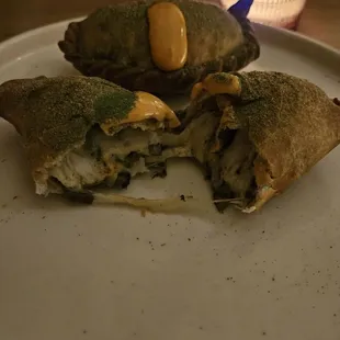 Filling inside Mushroom Empanadas