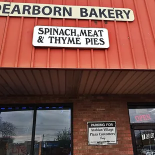 the front of the building