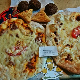 Falafel,  Samosa and Sojuk Flatbread