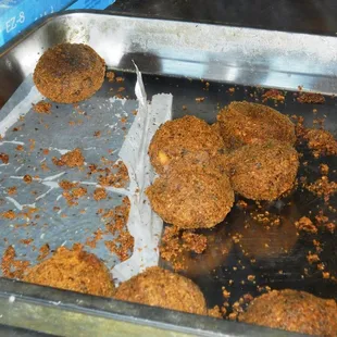 What's left of the day's falafel
