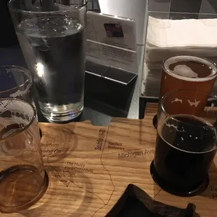 Ooooopppps. Started drinking before the Pic.  I was Death by Chocolate 7.1%, White Bronco IPA 5.8,% October Fest 5.8% and Model IPA 4.7%.