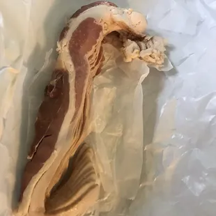 Paid for a pound of bacon, got 1/2 a lbs of Fat!  Product (and Service) has gone downhill since Art left...such a shame.