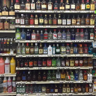 Great selection of liquor, check out all the half pints!