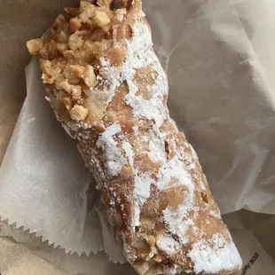 a pastry on a piece of paper