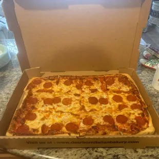Large pizza with halal pepperoni