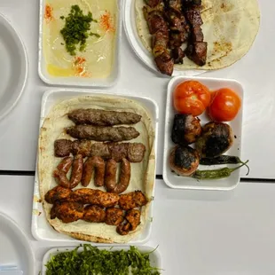 a variety of food items