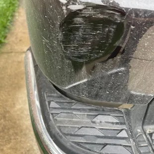 My truck that the owner backed into with his little peace of shit black bmw