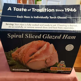 Ham box: "A taste of tradition since 1946"