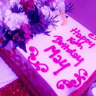 a birthday cake on a table