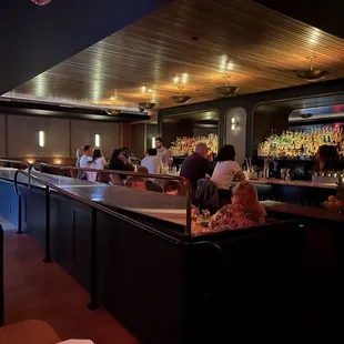 inside the bar from the booths