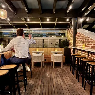 a man sitting at a bar