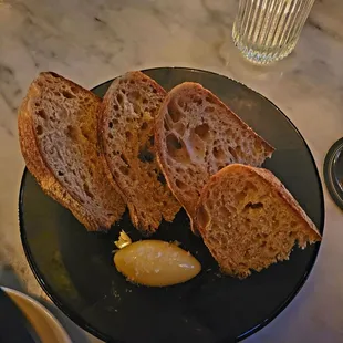 Bread with whipped honey butter- would have been perfect if the slices had been toasted