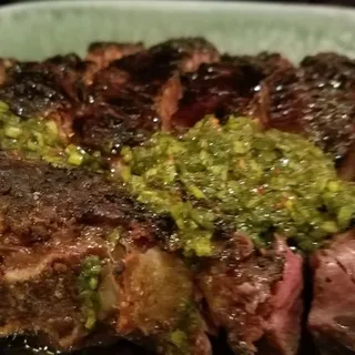 Dry-Aged Bear Creek Farms Steak, Chimichurri