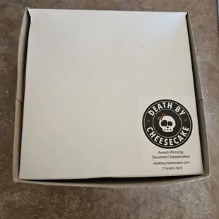 a box of cheesecakes