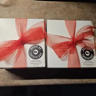 two boxes of coffee