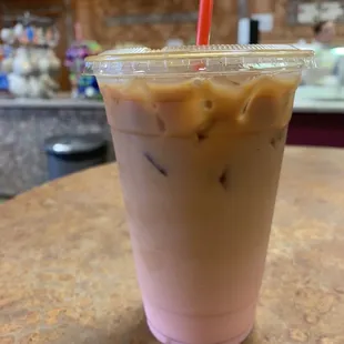 White strawberry mocha iced