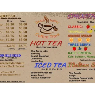 Beverage Menu