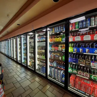 a row of refrigerators