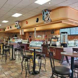 the inside of a restaurant