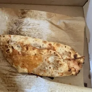 1/2 Stromboli  it was eaten before I got a picture.