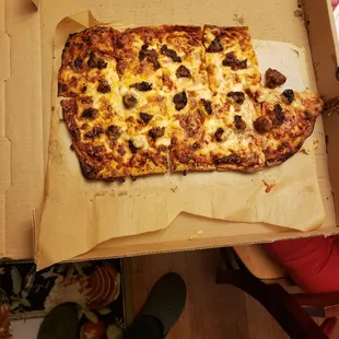 a pizza in a box
