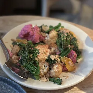 Cauliflower and charred broccolini