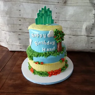 Wizard of Oz inspired birthday cake.