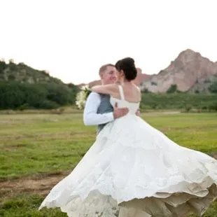 Cambria's bridal gown alterations and bustle