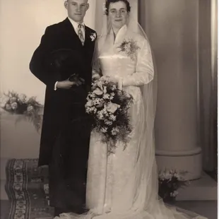 L's grandmother's original wedding gown.