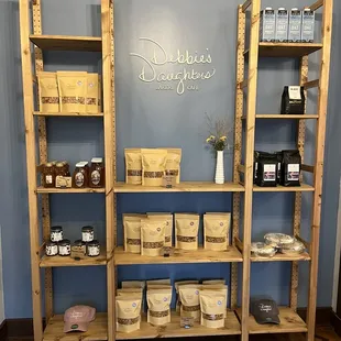 Sales shelf when you walk in