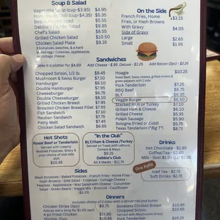 Appetizers / Sandwiches / Dinner