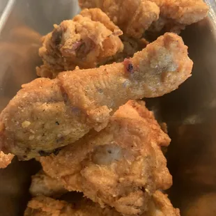 Hand breaded fried chicken