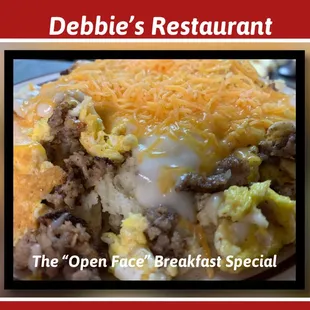 the open face breakfast special