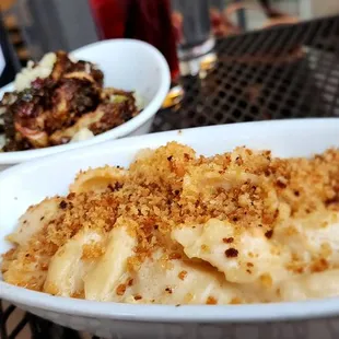 two bowls of macaroni and cheese