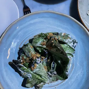 Caesar, red romaine, togarashi, frisco, nori, botarga