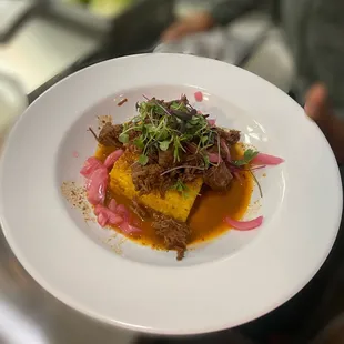 Braised Beef &amp; Polenta Cakes