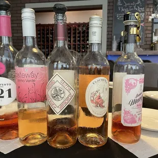 Small tastings to find a wine that you like.  We started out with rose then had red with our entree