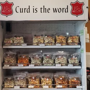 a display of a variety of foods