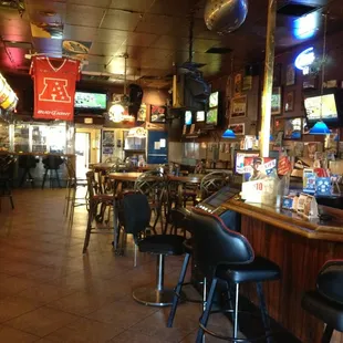 the bar area