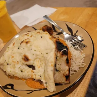 a plate of food on a table