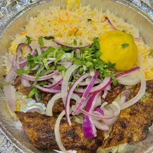 a plate of food on a table